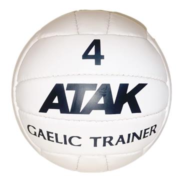 ATAK Gaelic Trainer Football | Size 4 - White